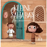 Boekomslag van Kleine Sahaba’s Deel 7 met cartoonillustraties in warme bruin tinten